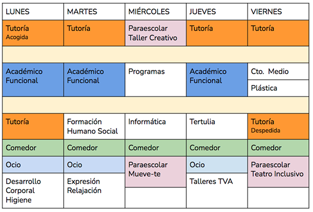 educacion especial horaris
